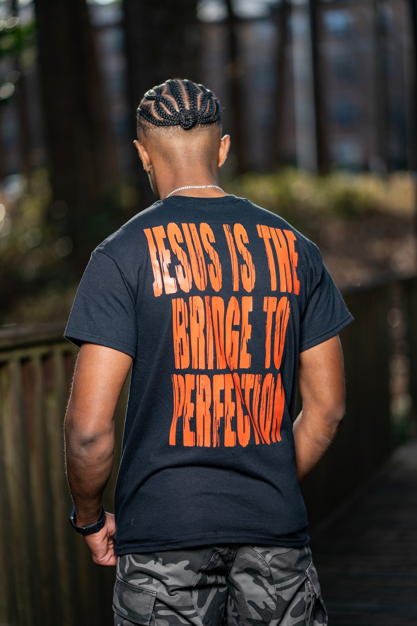 "im-perfect" Logo Tee – Black & Orange Colorway