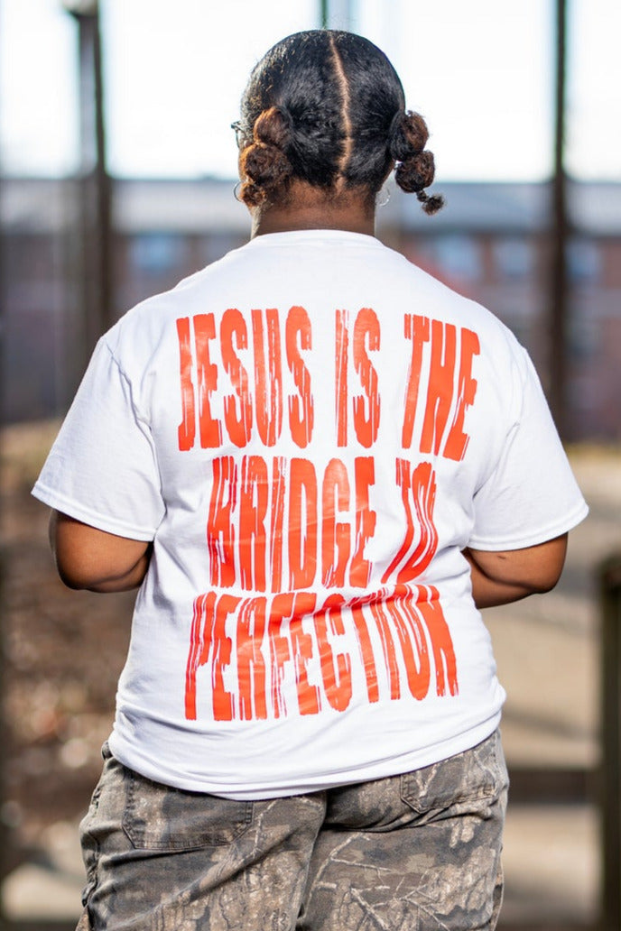 "im-perfect" Logo Tee – White & Red Colorway