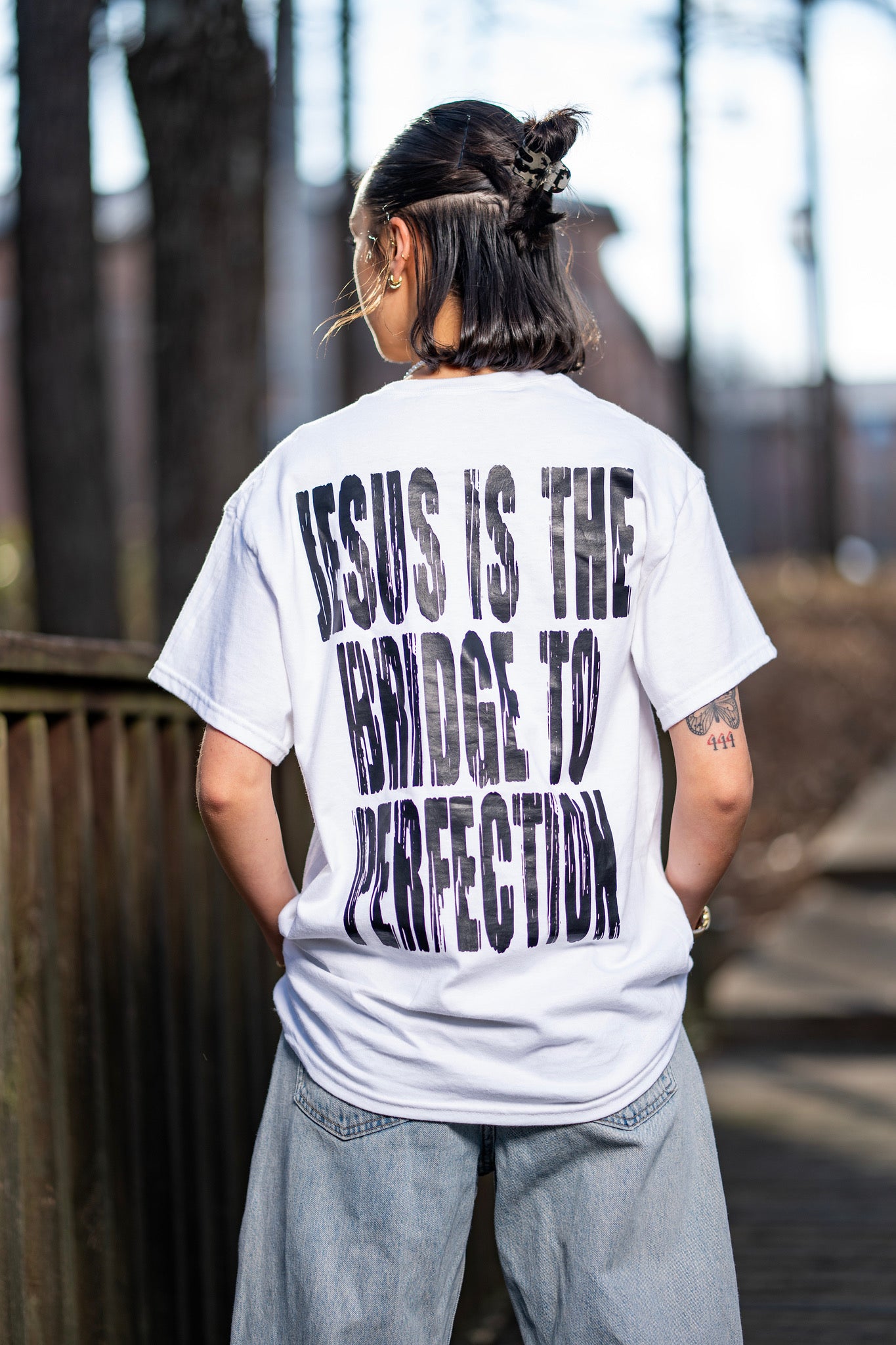 "im-perfect" Logo Tee – White & Black